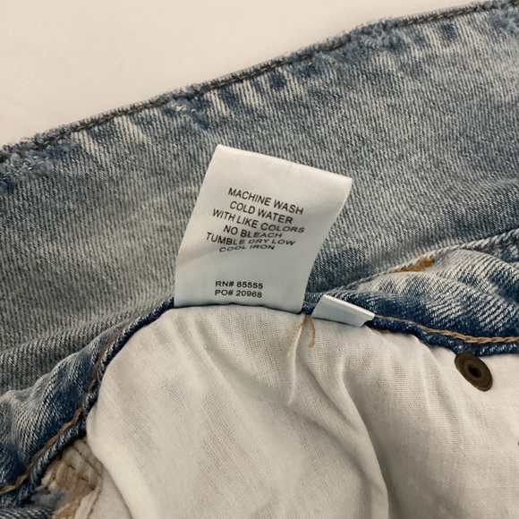 Pistola Cher Fold-Over Jean Shorts Size 26 Denim Cut Off Light Wash Distressed - Picture 9 of 14